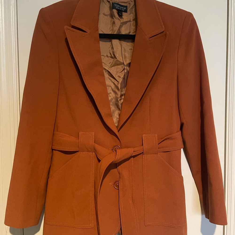 Burnt Orange Topshop Blazer Jacket